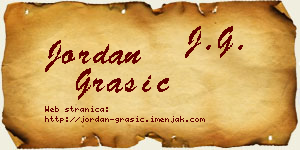 Jordan Grašić vizit kartica
